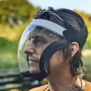 หน้ากาก face shield แบบรัดหัว เฟสชิวหน้ากากใส หน้ากากป้องกัน PC โพลีคาร์บอเนต กีฬาปั่นจักรยานเฟรชชิวหน้า หน้ากากกันน้ำลา