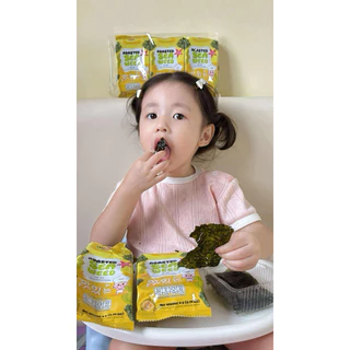 สินค้าขายดี‼️สาหร่ายทะเลอบกรอบสไตล์เกาหลีสำหรับเด็ก🇰🇷 ตราหม่ำหม่ำ ขนาด4กรัมx3ซอง