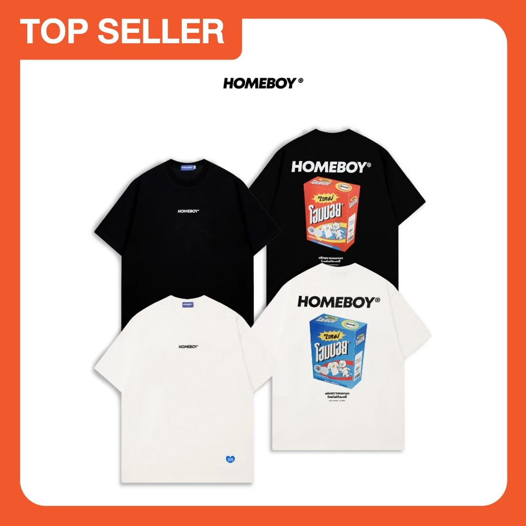 HOMEBOY เสื้อOVERSIZE HB.FAB.BOY คอตตอน100% ใส่ได้ทุกวัน