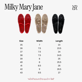 (พร้อมส่ง) CHUUCHOP (size35-43) - Milky mary jane shoes รองเท้าคัชชูติดเพชร ตาข่าย ใส่สบาย ลุคคุณหนู (C8322)