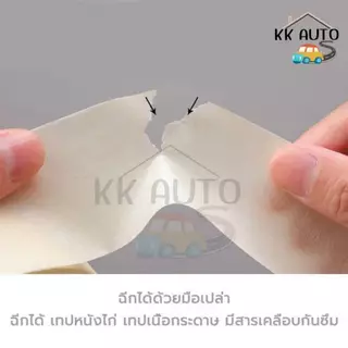 กระดาษกาวย่น ฉีกได้ เทปหนังไก่ เทปกาว ขนาด 24mmx20m (มีหน้าร้าน)