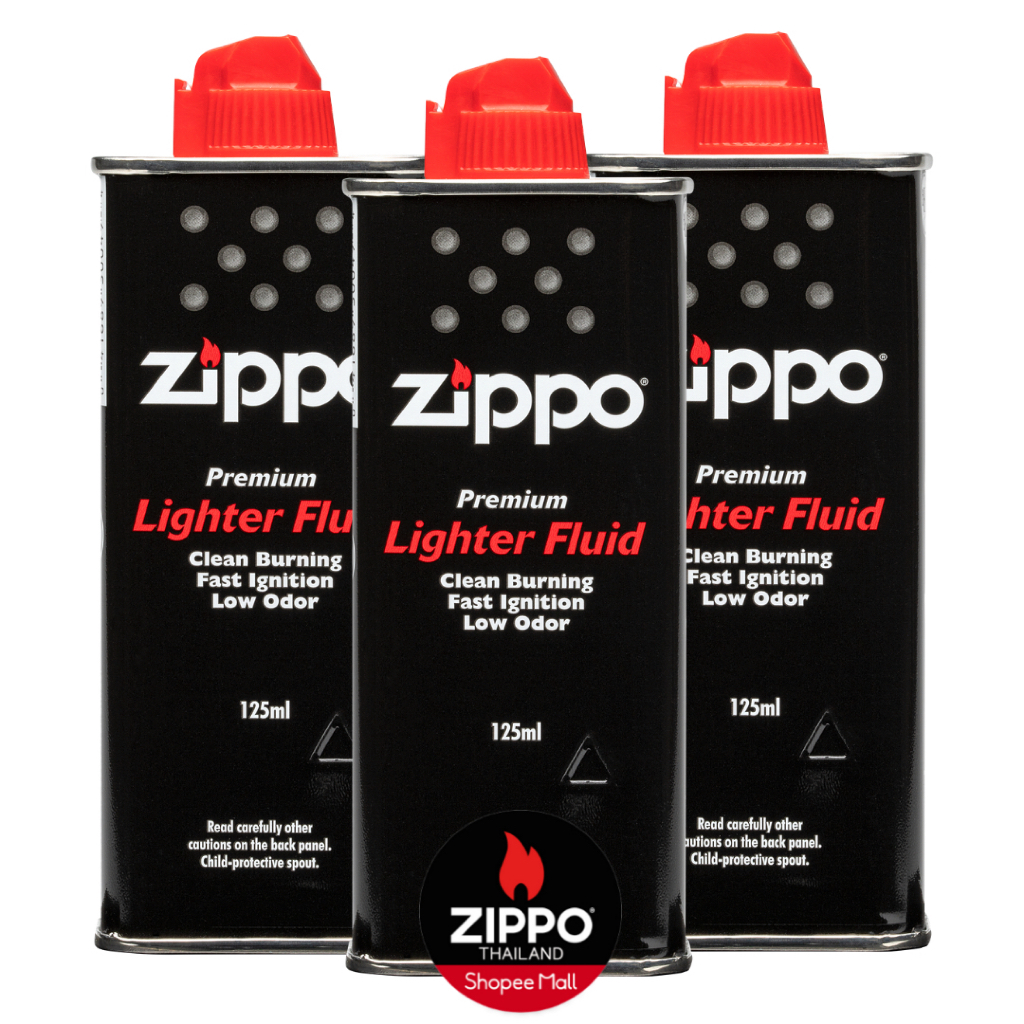น้ำมัน Zippo ขนาด 4 ออนซ์ (125 ml.) จำนวน 3 กระป๋อง 3 cans of Zippo fluid