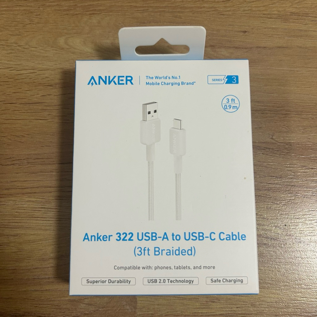Anker 322 USB-A to USB-C Cable (3 ft / 0.9 m)