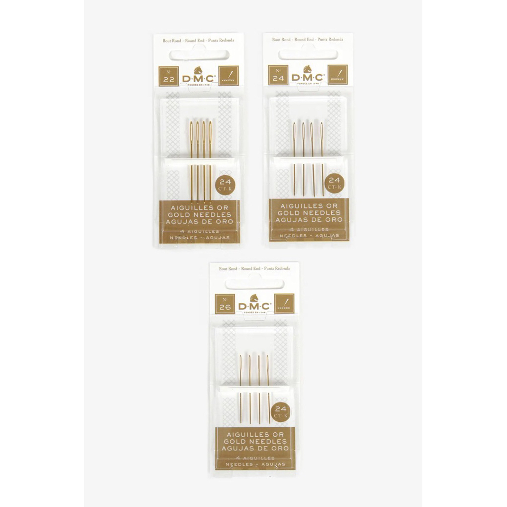 DMC Gold Needles แท้ เข็มงานปัก หรือ งานครอสติส ทองทั้งเล่ม