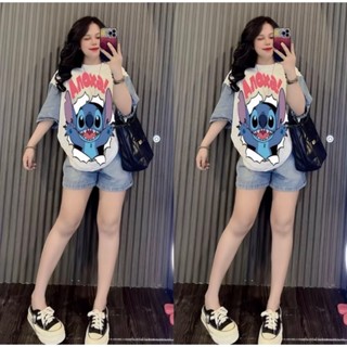 No.Set234 ชุดเซ็ท2ชิ้น เสื้อแขนสั้น+กางเกงขาสั้น เสื้อพิมพ์ล…