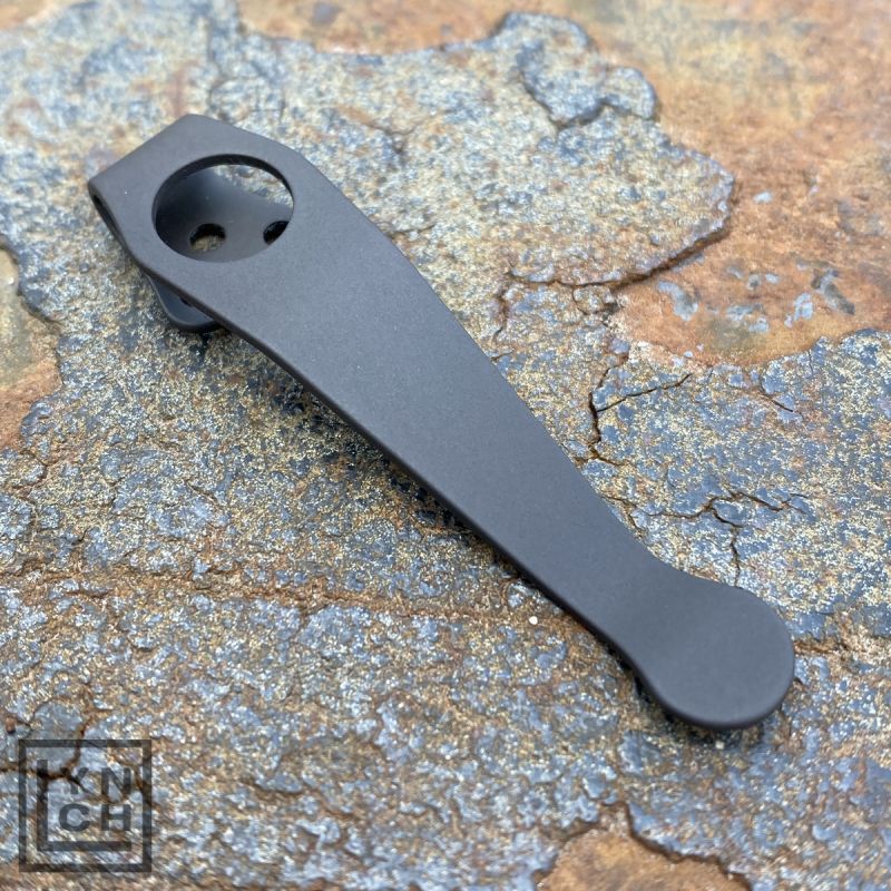 คลิปเหน็บไทเทเนียม Lynch Northwest Spyderco Standard Clip, Cerakote Black