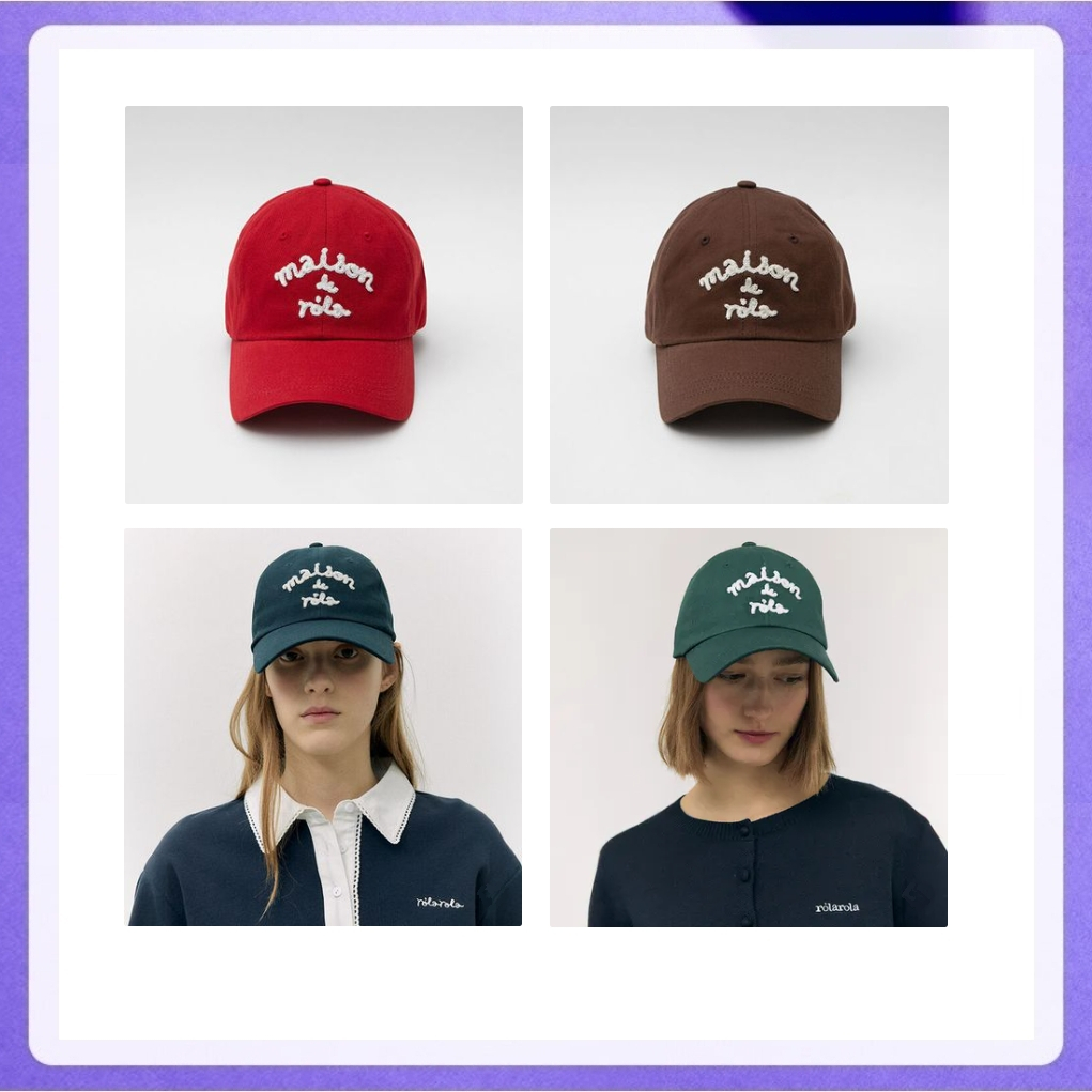 Rolarola / Rola Rola Maison De Rola Ball Cap (Beige, Brown, Navy+Ivory, Deep Green, Red)