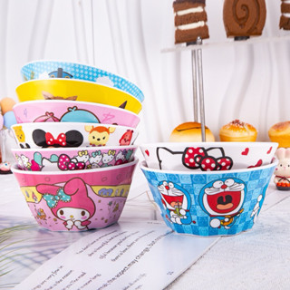 4530#ชามข้าวเด็กเมลามีนลายการ์ตูนน่ารัก ถ้วยใส่ข้าวใส่น้ำซุป…