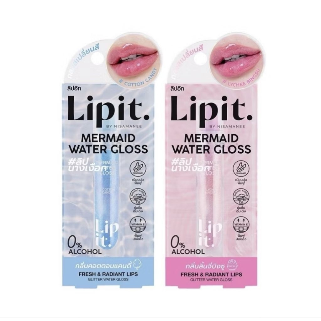 (010)Lipit Mermaid Water Gloss ลิปอิท ลิปนางเงือก 2.8กรัม
