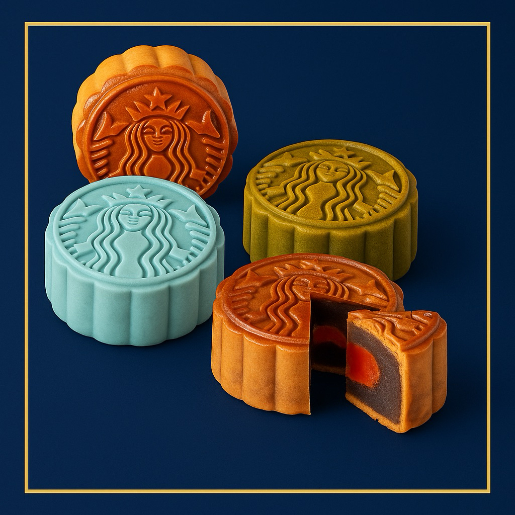 🥮Starbucks Mooncake ขนมไหว้พระจันทร์สตาร์บัคส์(2ชิ้นถึงจะได้กล่องนะคะ)