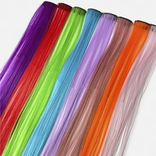 ช่อไฮไลท์✨แฮร์พีชไฮไลท์ แฮร์พีชสี พาสเทล กิ๊บผมไฮไลท์ ช่อผมไฮไลท์ กิ๊บผมตรง กิ๊บต่อผม แบบกิ๊บติดง่าย