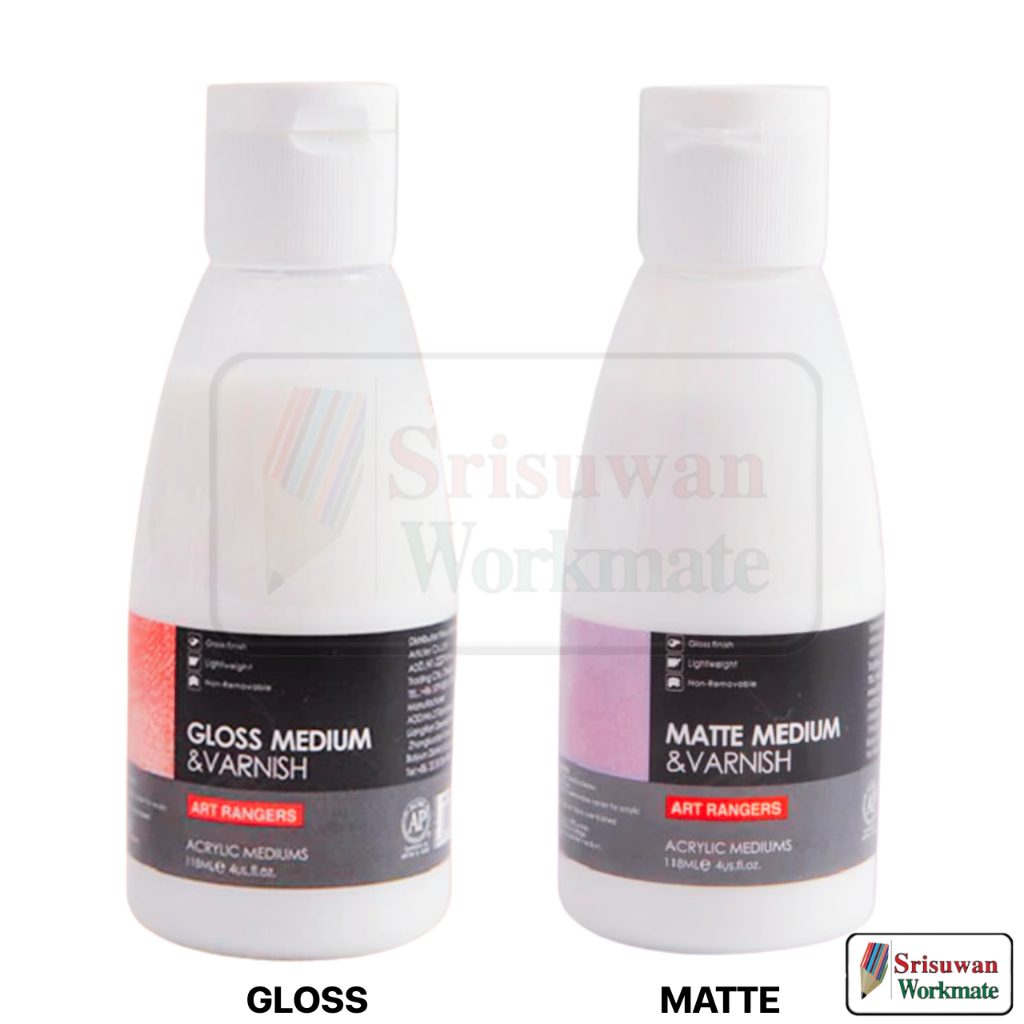 ART RANGERS น้ำยาเคลือบสีอะคริลิค 118ml GLOSS / MATTE VARNISH วานิชเคลือบภาพ น้ำยาเคลือบภาพ มีเดียม medium RUJI
