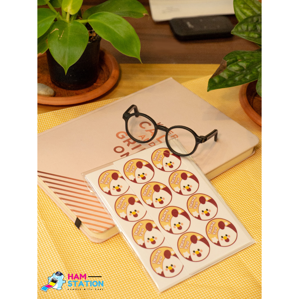 [ Thank you Stickers ] สติ๊กเกอร์ขอบคุณทรงกลม ( ขนาด 4x4 cm )