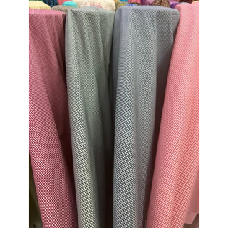 ผ้าคอตตอนพิมพ์ลายสก๊อตจิ๋วผ้าเมตรCS000256Cotton100%พิมพ์ลาย