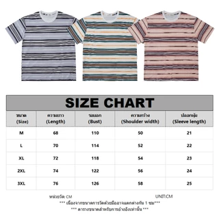 B&R เสื้อยืดแขนสั้น Short Sleeve T-Shirtคอกลม ลายทางแฟชั่น หลวมใส่สบาย ยอดนิยม
