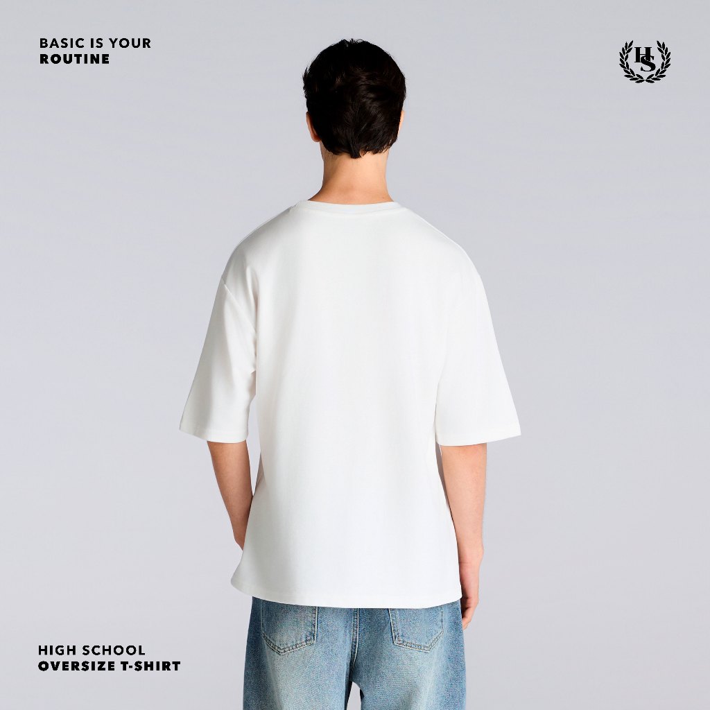 Highschool Basic Collection : Routine - Oversize T-Shirt เสื้อยืดโอเวอร์ไซส์ - TPB06119 รูปที่ 2
