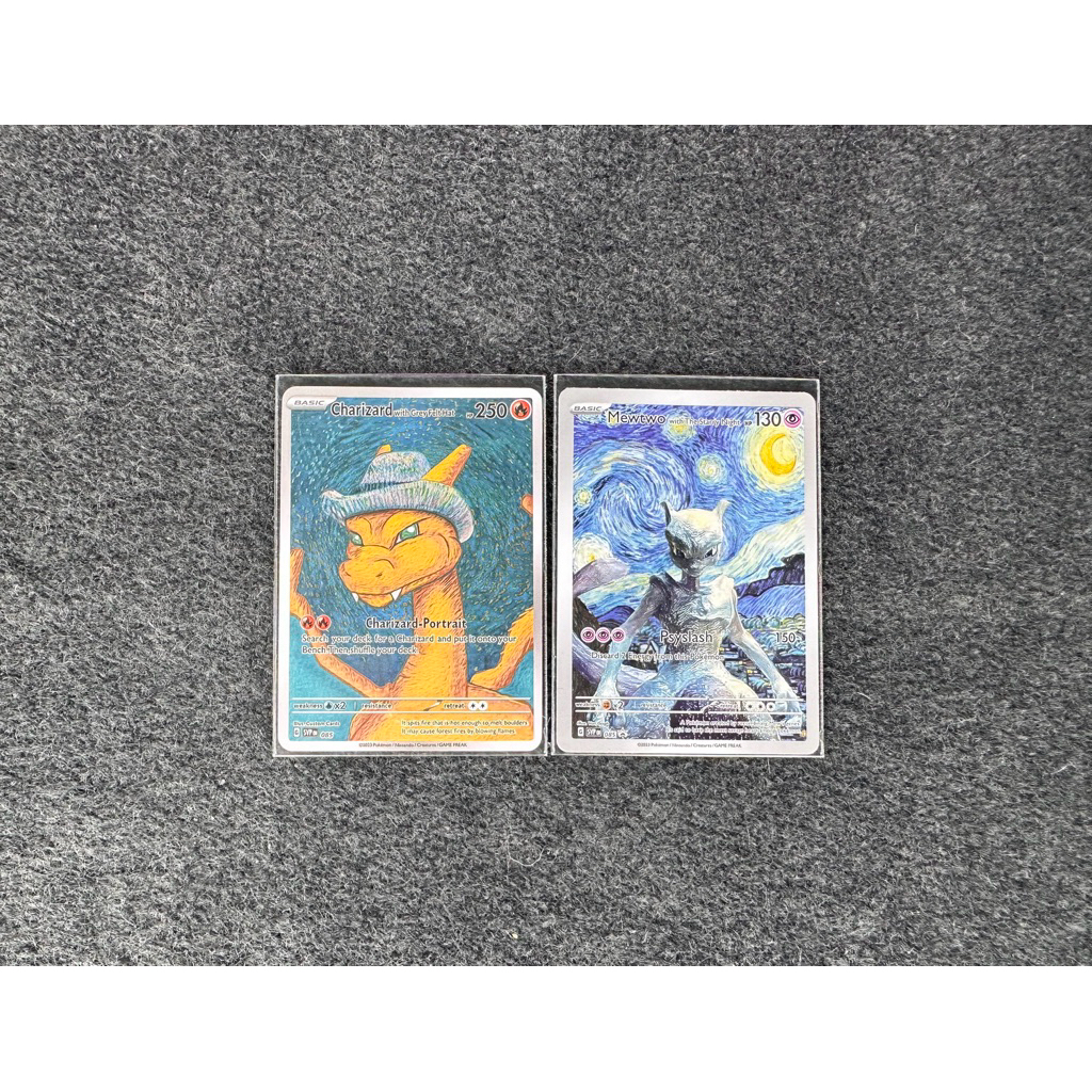 Pokemon Card Custom made Charizard/Mewtwo