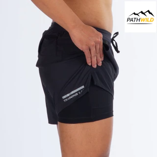 TRAINING LAB TL5" COMPRESS SHORTS (2 in 1) 25121 กางเกงวิ่ง รุ่น 5 คอมเพรส น้ำหนักเบา แห้งเร็ว ใส่สบาย