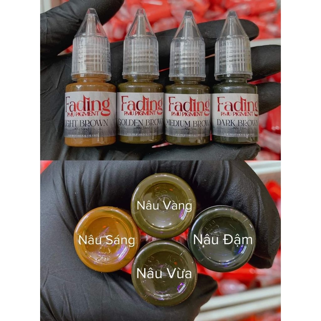 สีสักคิ้วของมาสเตอร์เวียดนาม✅สักติดง่าย
✅ติดไว
✅ติดจริง 
❤️เชื้อน้ำ
❤️สีนำเข้าจากอเมริกา
🌸 #สีFading🌸