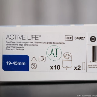 Convatec Activelife ถุงปัสสาวะหน้าท้อง Urine pouch แบบชิ้นเดียว ขนาด 19-45 มม. (ราคาต่อ 1 ชิ้น)(Price per 1 piece)