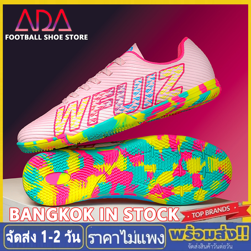 รองเท้าฟุตซอล  สีดำแดง futsal  ส่งของทุกวันเร็วโคตร【Bangkok IN STOCK】