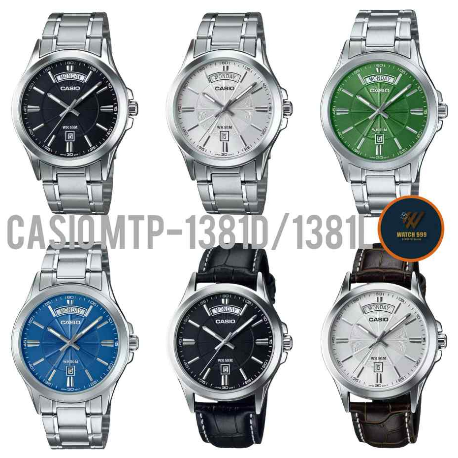นาฬิกา Casio แท้ รุ่น MTP-1381G/1381D/1381L สำหรับผู้ชาย กันน้ำลึก50M ของแท้ 100% รับประกันศูนย์cmg 