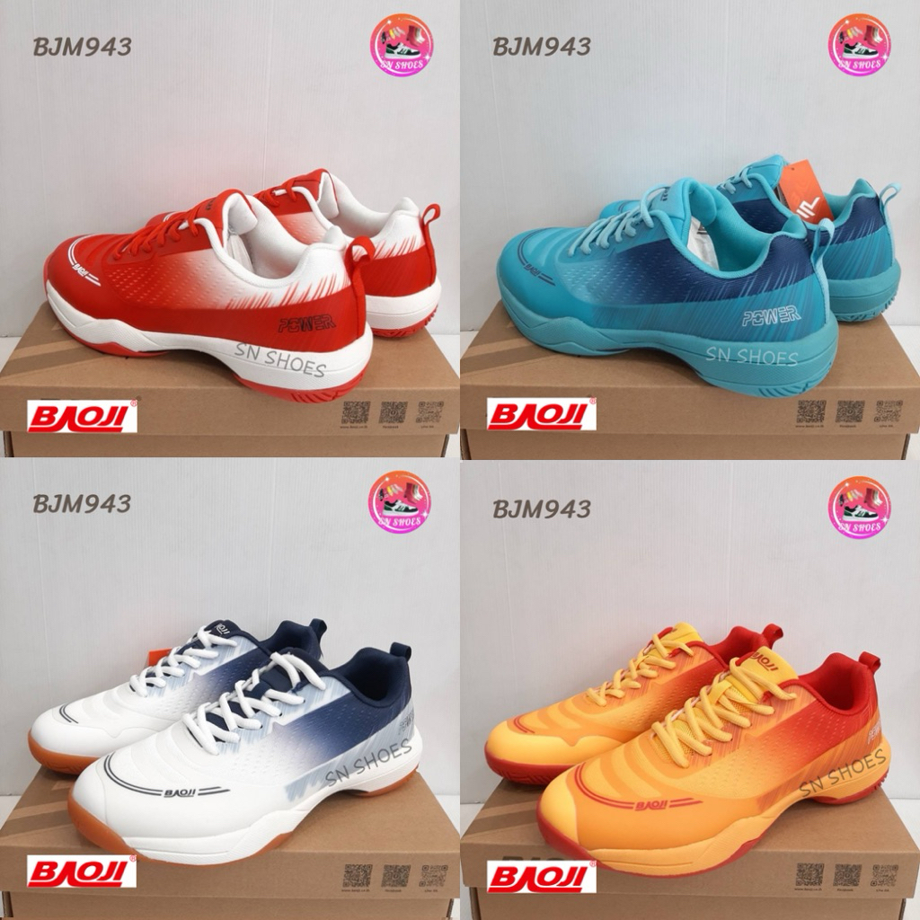 รองเท้ากีฬา (วอลเลย์บอล/แบดมินตัน) Baoji แท้ 100% (สินค้ามาใหม่) รุ่น BJM943 ไซส์ 39-45