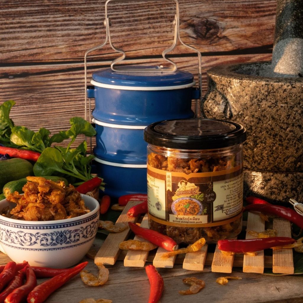 คุณแม่จู้ น้ำพริกกุ้งเสียบรสดั้งเดิม | 150 กรัม