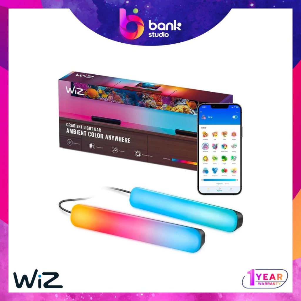 (ประกัน 1ปี) ไฟแต่งโต๊ะคอม Wiz Gradient Light Bars
