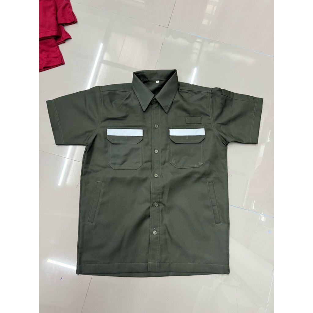 เสื้อมูลนิธิ สีเขียวขี้ม้า เสื้อกู้ภัยสีเขียวขี้ม้า เสื้ิอช็อปสีเขียวขี้ม้าแขนสั้น