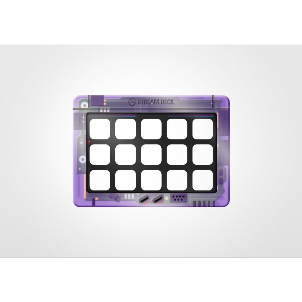 Face Plate Elgato Stream deck Mk.2 สี retro purple