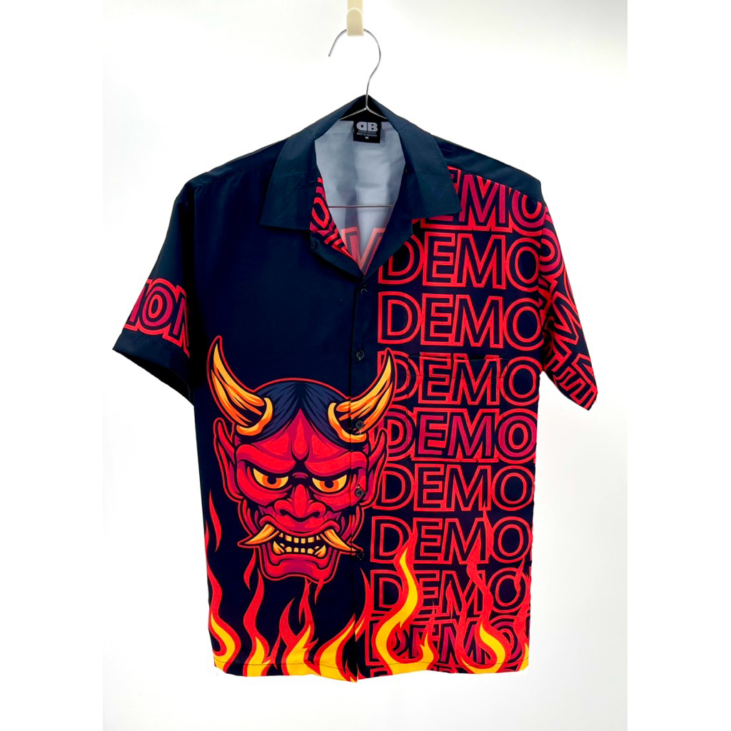Super sale! เสื้อฮาวายdemon ผ้าไหมอิตาลี่ โหดโสดใส่ได้