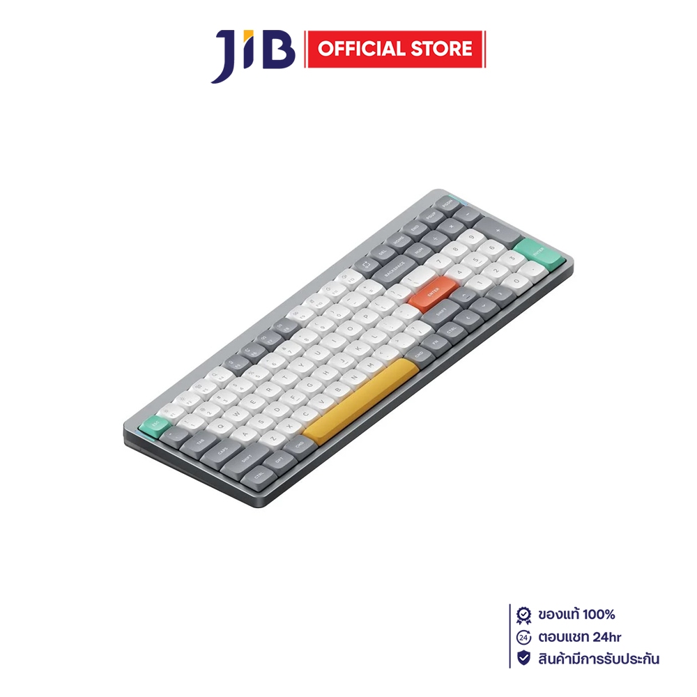 WIRELESS KEYBOARD (คีย์บอร์ดไร้สาย) NUPHY AIR96 V2 QMK/VIA GATERON LOW-PROFILE  RGB EN/TH - LUNAR GR