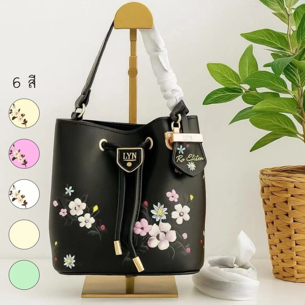พร้อมส่งจากไทย🇹🇭 กระเป๋าทรงถังสเปรย์ดอกไม้แบบใหม่มาพร้อมป้ายราคา ถุงผ้า และถุงกระดาษ。96