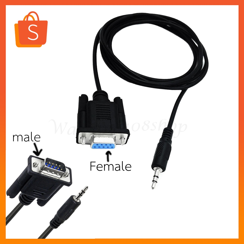 สายแปลง db9 ชาย 3.5 มม.ชาย Serial RS232 สายเชื่อมต่อ db9 ชาย 3.5 มม.DB9 M / F -3.5 มม.สายเชื่อมต่อวิ