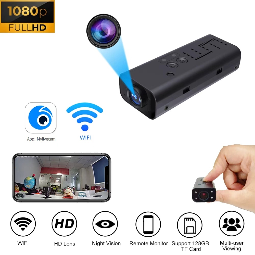 ประกัน1ปี แบบพกพา 1080P กล้องไร้สาย กล้องวงจรปิด กล้องจิ๋ว wireless CCTV Night Visionมแบตเตอรี่ในตัว