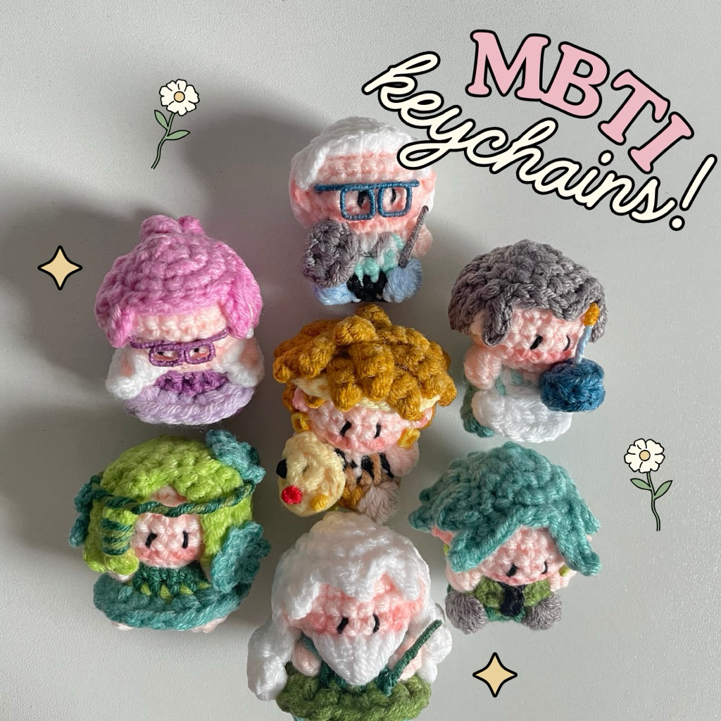 fav.jellyfish | พวงกุญแจไหมพรมตาม MBTI!🤹🏻‍♂️🎨🪇✨ | MBTI characters keychains!