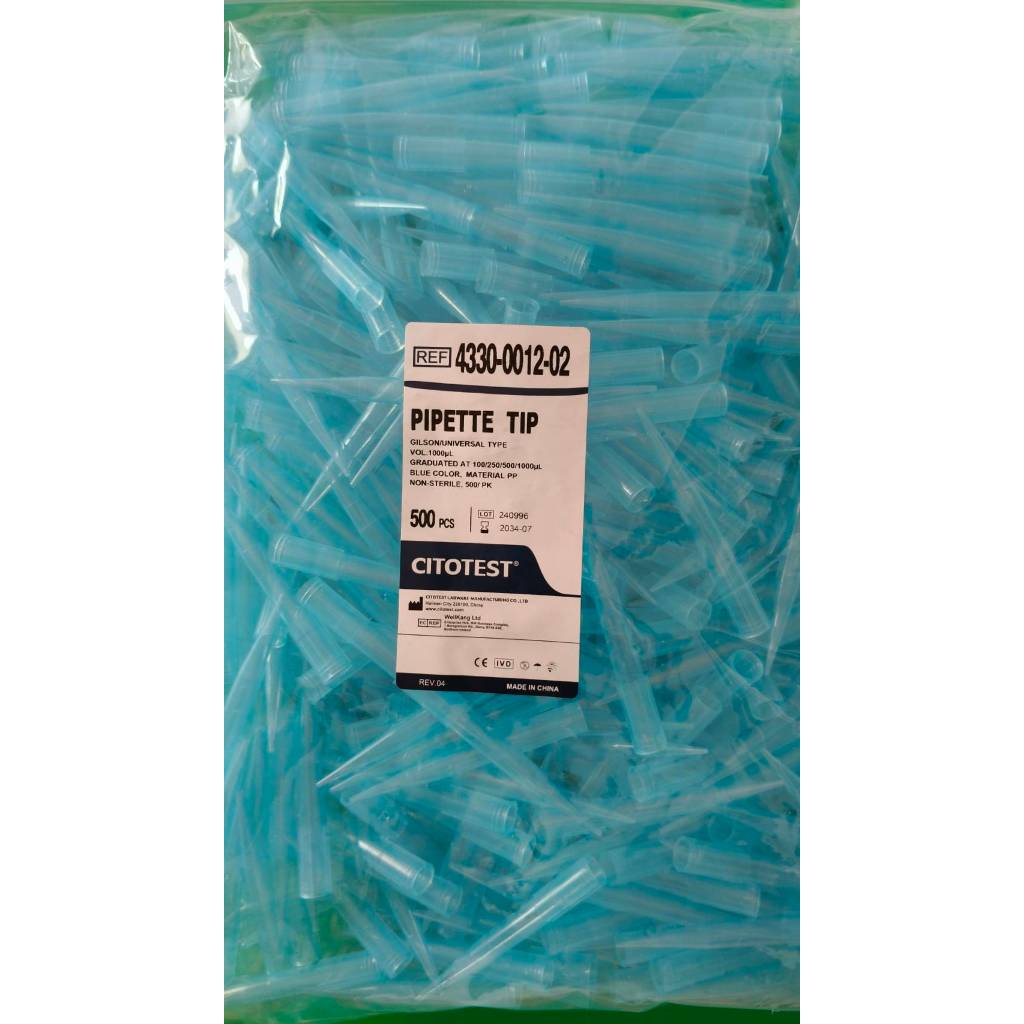 ทิปฟ้า BLUE TIP 100 อัน 'CITOTEST' 1000 ul ไมโครปิเปตต์ทิป ไปเปตทิป ทิปสีฟ้า บลูทิป PIPETTE TIP - รูปที่ 3