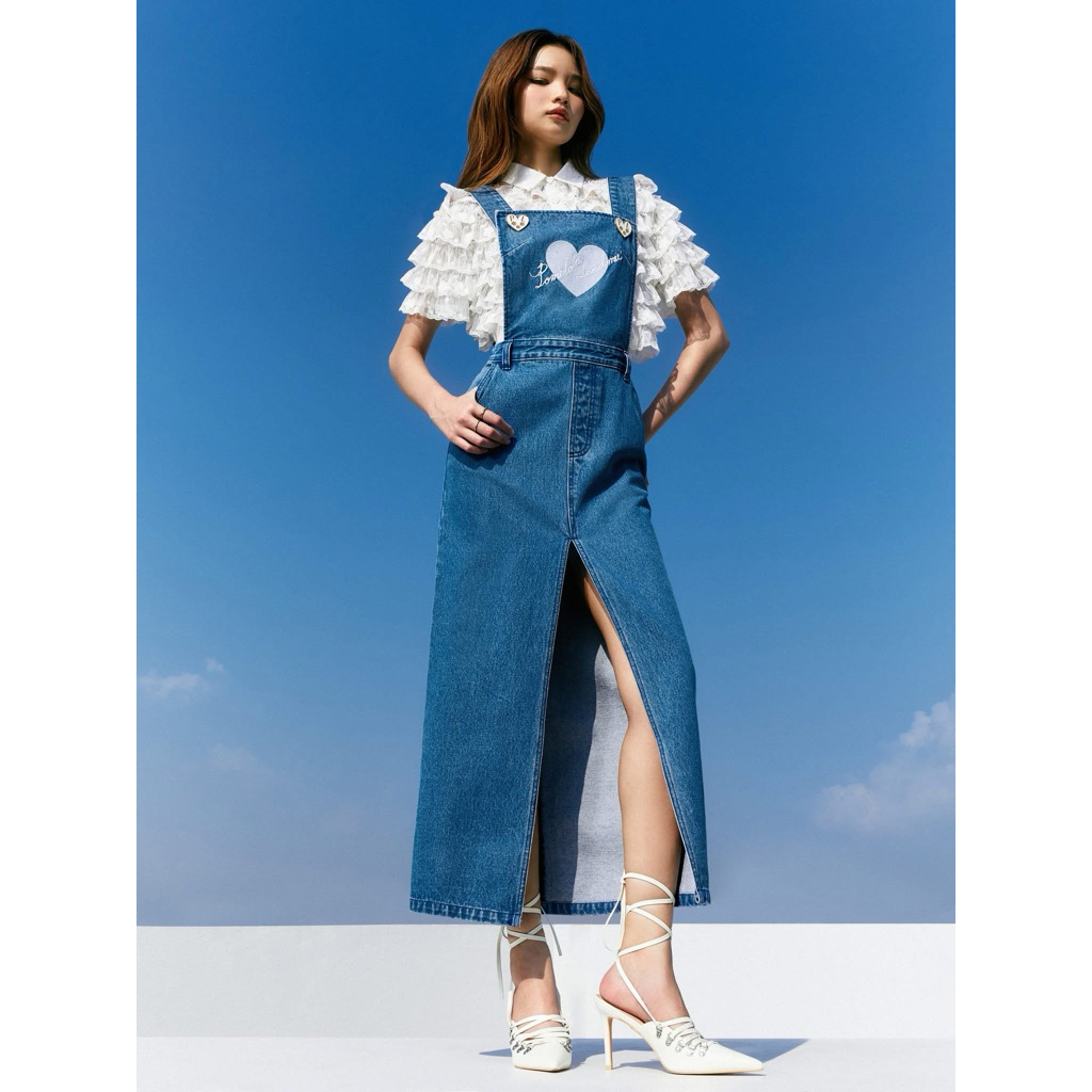 มือสอง❗️ของแท้ เซต Pomelo x landmee (เสื้อ Xl เอี๊ยม S)