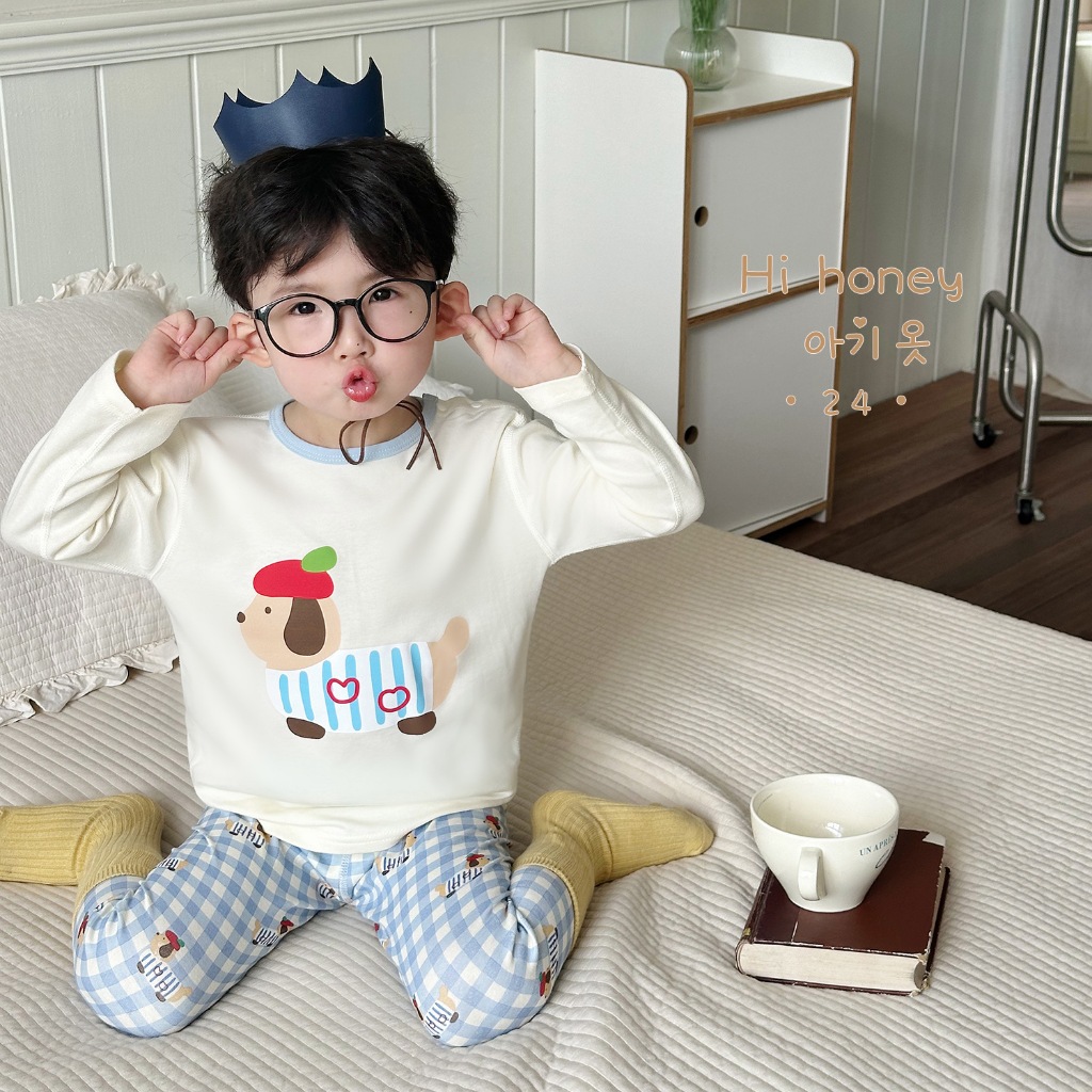 Little Piglet พร้อมส่ง ชุดนอนเด็ก เแขนยาว ขายาว คอตตอน รูปที่ 7