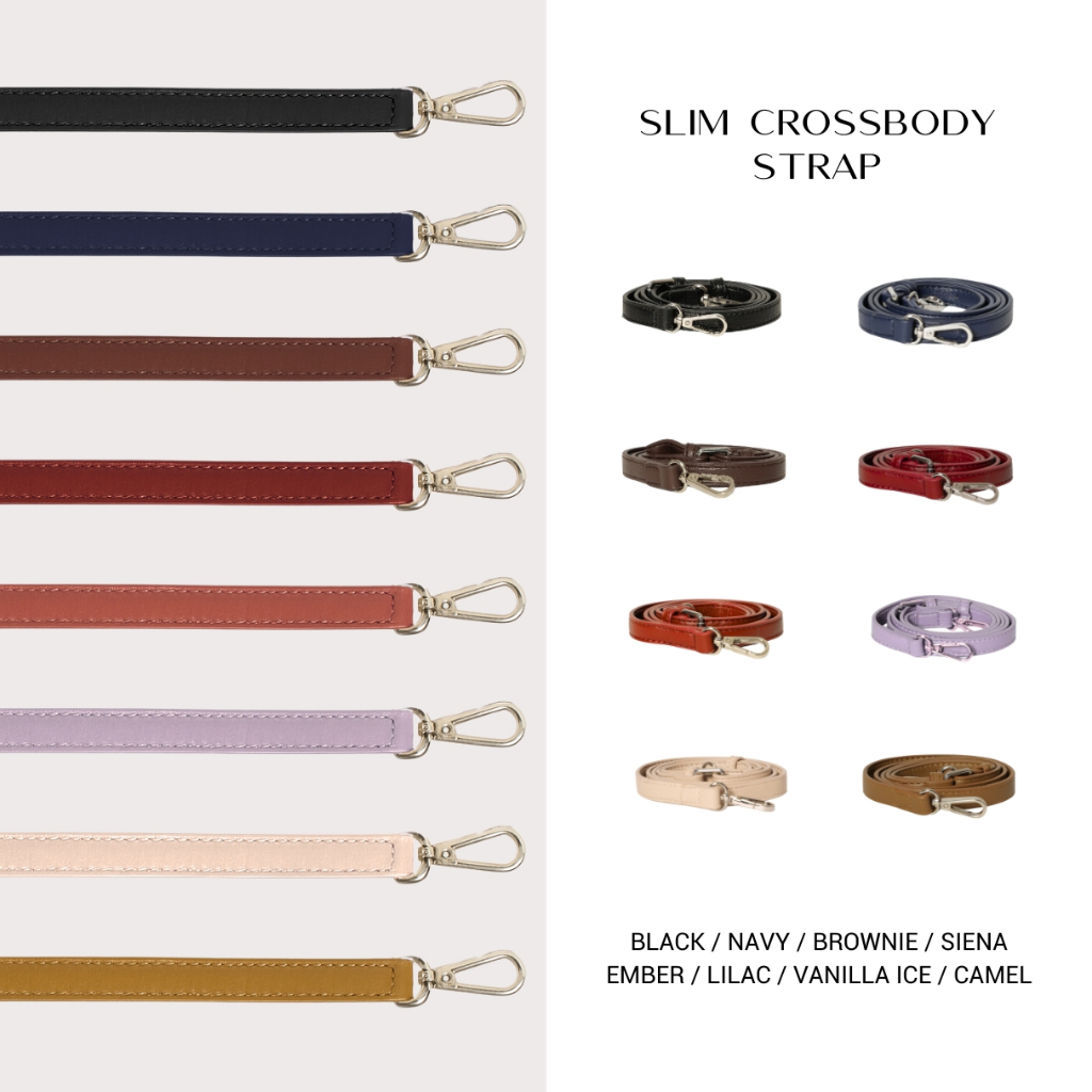 ABDSTORE | slim crossbody strap By Ambassador  สายสะพายหนังเทียม สายกระเป๋า สายกระเป๋า PU