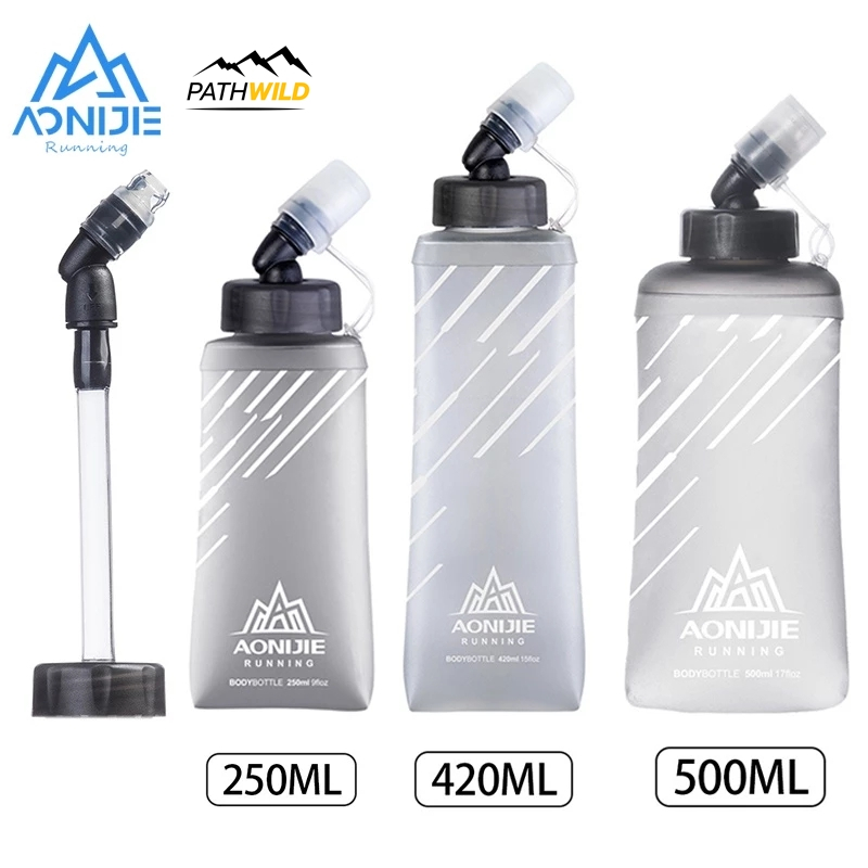 AONIJIE SD21 Soft Flask ขวดน้ำพับได้ ขวดน้ำนิ่ม ขนาด 250-500 ml พกพาสะดวก สำหรับใส่ในเป้น้ำสำหรับวิ่งเทรล