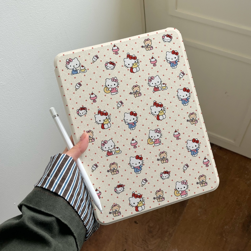 🚚พร้อมส่ง🚚เคส Samsung Tab S10+ S9 FE A9+ S10 FE Hellokitty A9 S9 FE+ S8 S7 A7 Lite มีที่ใส่ปากกา S9+