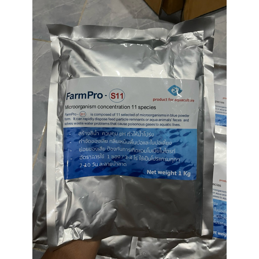 บาซิลลัสS11จุลินทรีย์ผงสำหรับบำบัดน้ำเสียในบ่อเลี้ยงสัตว์น้ำ ช่วยสร้างสีน้ำ ลดความเครียด ควบคุม pH