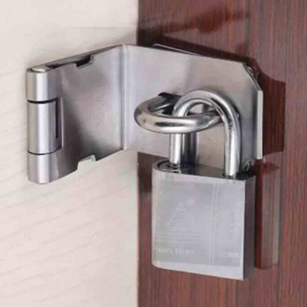 กุญแจเงิน ตัวล็อคประตู ตัวล็อคถังน้ำแข็ง 30/40/50/60 มม. ทนทาน ล็อคการรักษาความปลอดภัย 2แบบ คอสั้น/คอยาว - รูปที่ 2