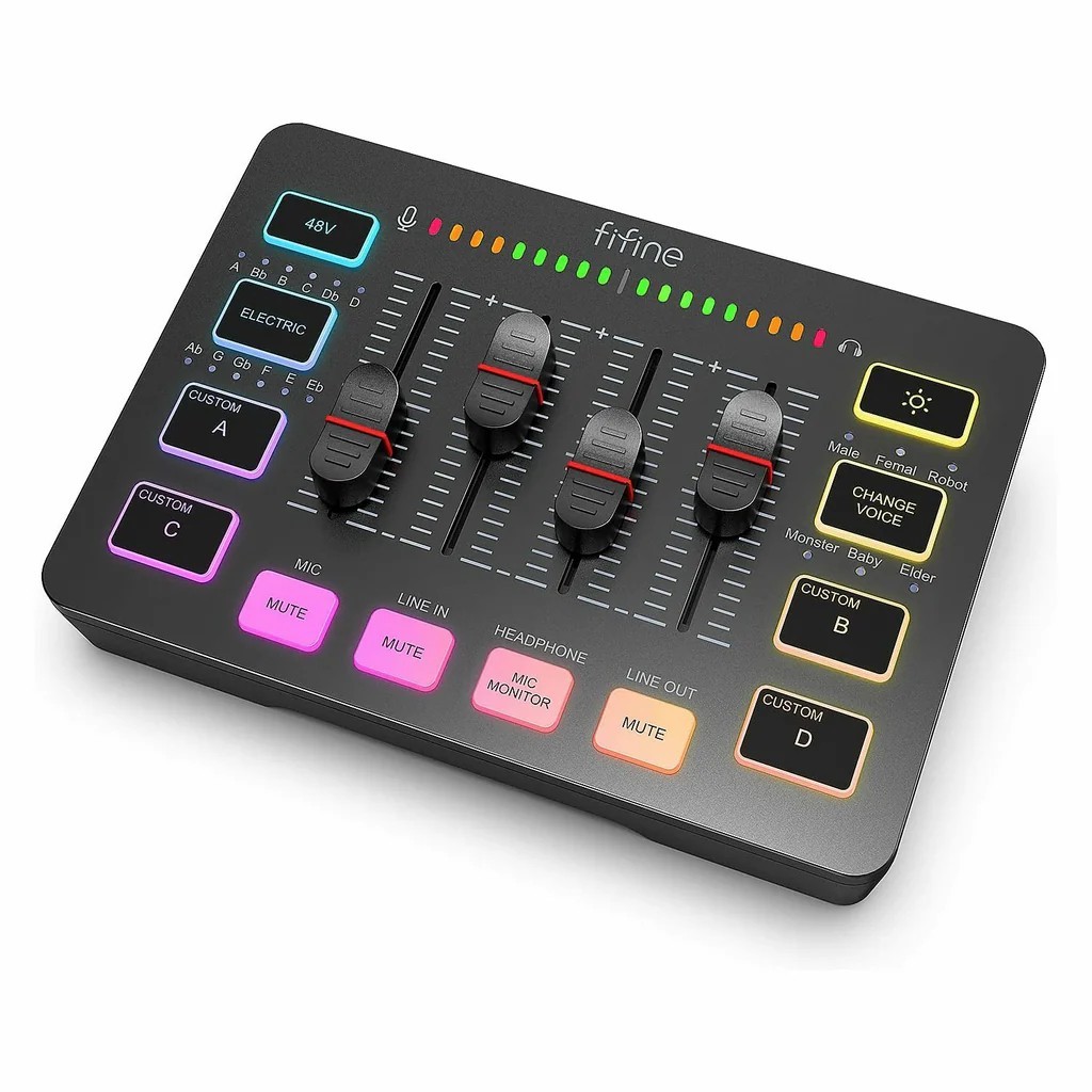 มิกเซอร์ขนาดพกพา FIFINE SC3 AMPLIGAME MIXER สีดำ_0