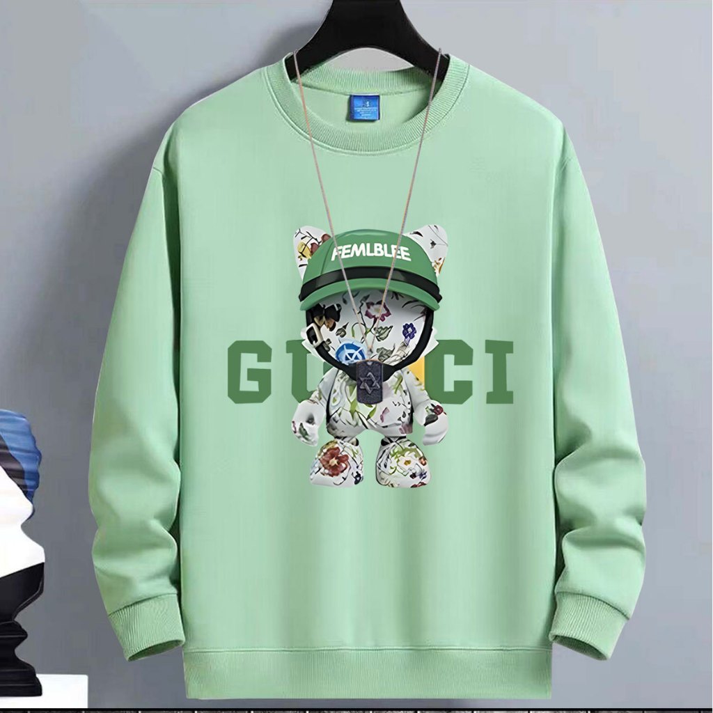 BK-1310-O เสื่อสเวตเตอร์แขนยาว พิมพ์ลาย เสื้อกันหนาวแฟชั่นเกาหลี ใส่ได้ทุกฤดู สีครบไซส์ครบ