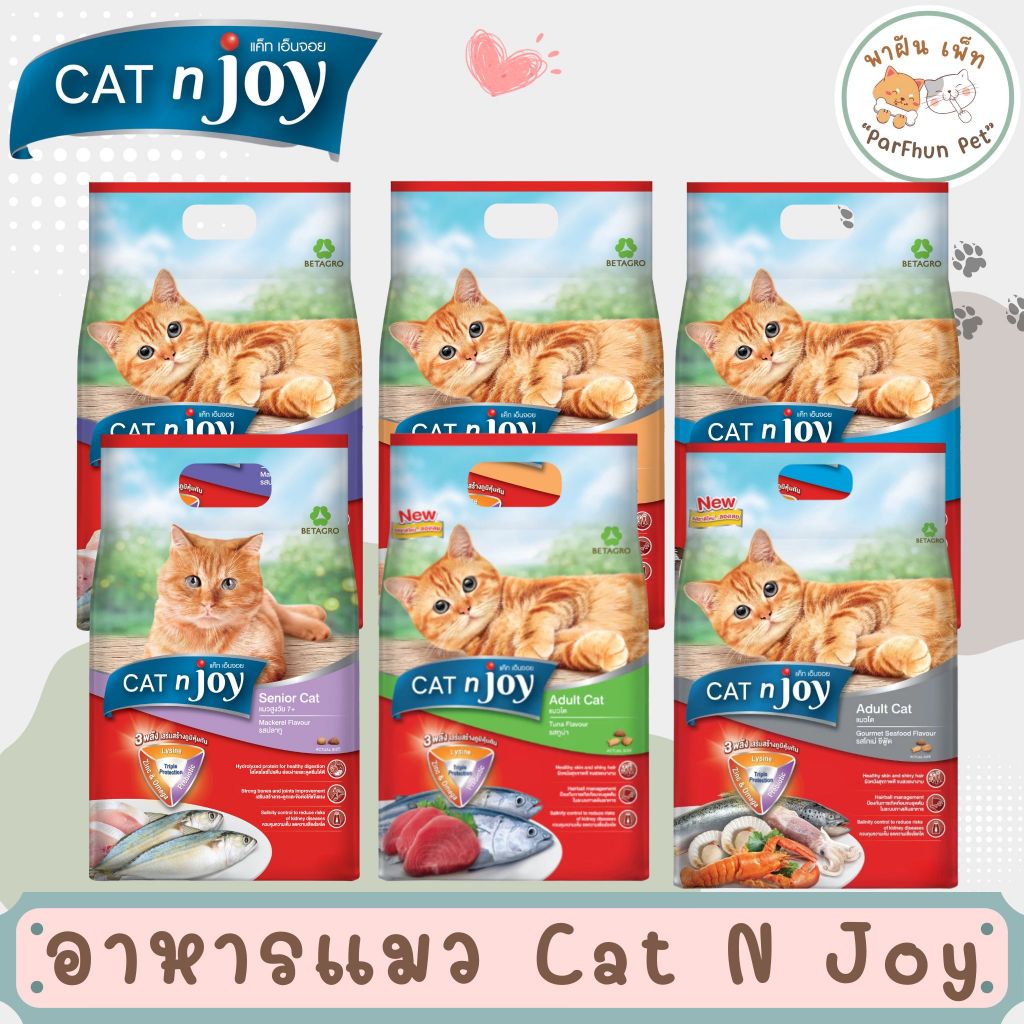 Cat n joy Triple Protection อาหารแมว แค็ท เอ็นจอย ขนาด 20 kg