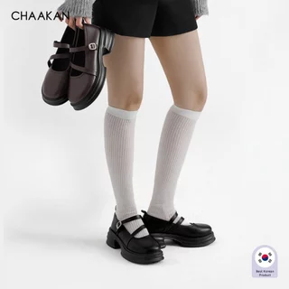 CHAAKAN [นำเข้าเกาหลี 100%] Cheney Mary Jane Loafer โลฟเฟอร์แมรี่เจนเสริมส้นผู้หญิง ส้นหนา 5ซม. ยางยืดซ่อนใน ใส่ทำงาน
