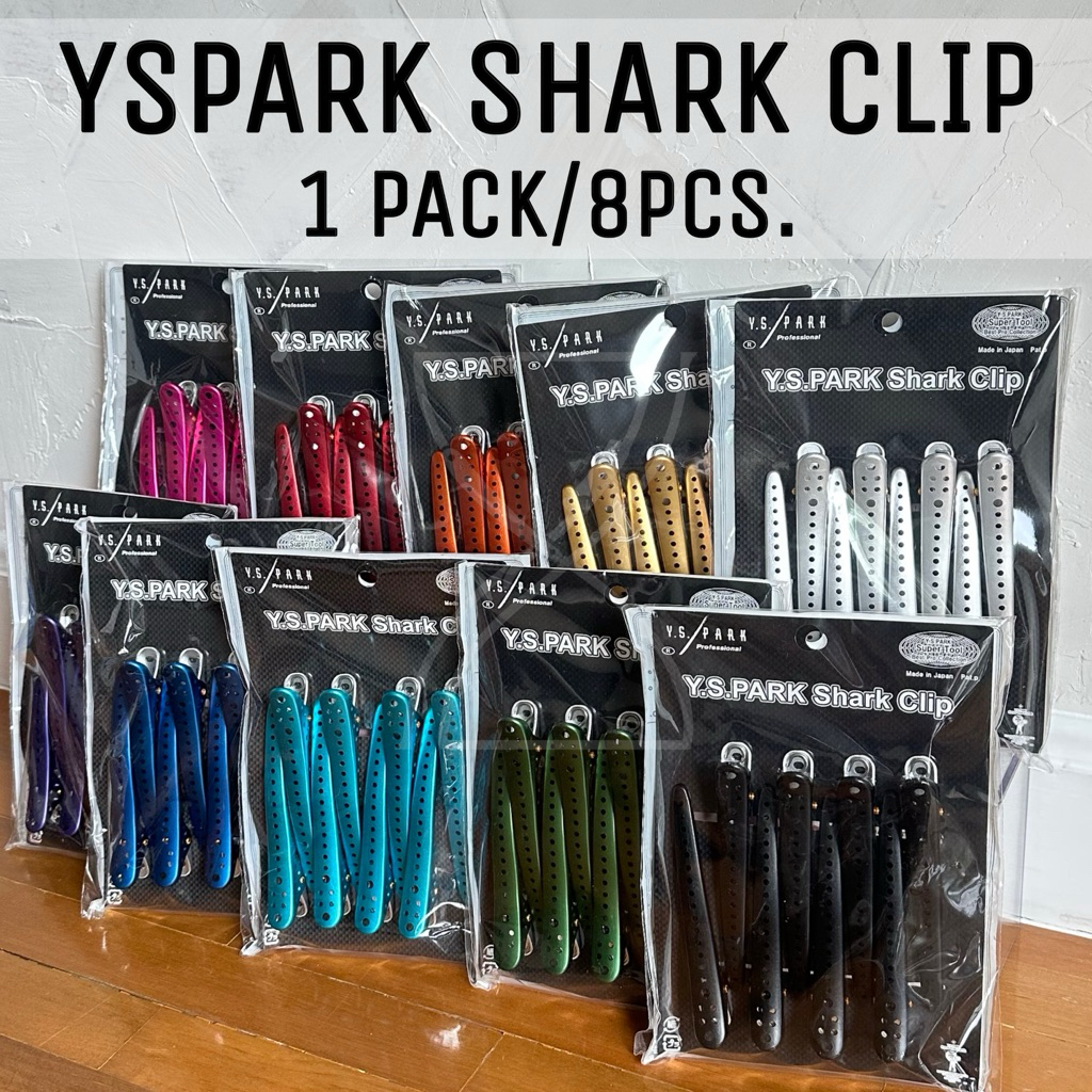 (พร้อมส่ง/ของญี่ปุ่นแท้ถูกที่สุด) YS Park Shark Clips 1 pack/8pcs. กิ๊บ สำหรับช่างทำผม